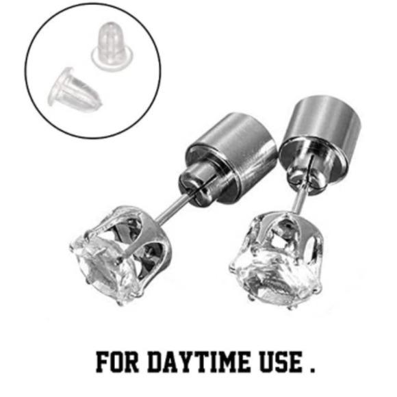 RESTOCKED LED Earrings Blinking Multi Color Light Up CZ Diamond Stud Changing - Picture 2 of 10